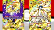 Lunala ex and Solgaleo ex in Celestic Guardians (Image via TPC)